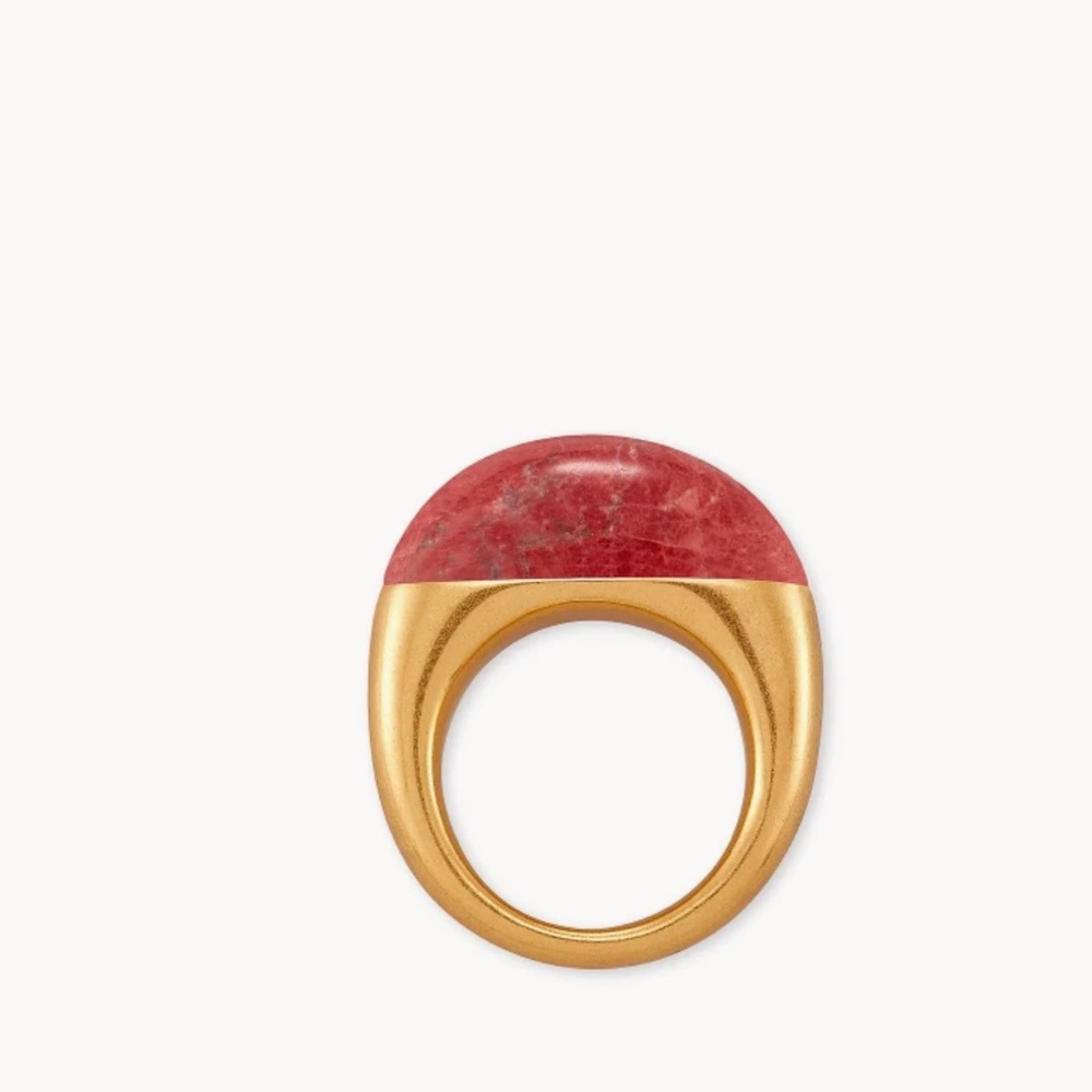 Kendra Scott Kaia Burnt Sienna Vintage Gold Cocktail Ring size 7 NWT